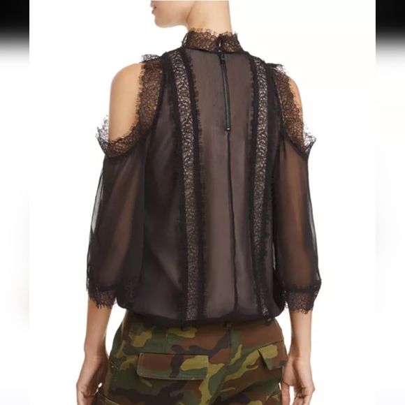 Alice and Olivia Glinda Cold-Shoulder Blouse - Picture 2 of 8